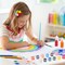 20-Pack Mini Acrylic Paint Set – 12 Colors with 40 Brushes & 280pcs Storage Strips for Kids & Adults